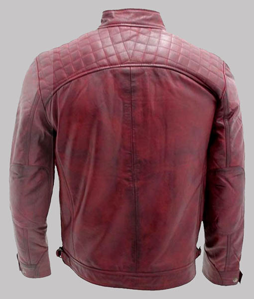 Mens Burgundy Leather Jacket