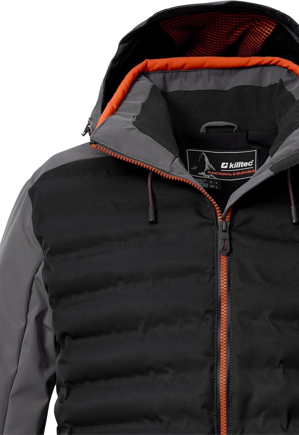 Killtec Herren Ksw 72 Mn Ski Jckt Hybridjacke/Steppjacke mit abzipbarer Kapuze und Schneefang