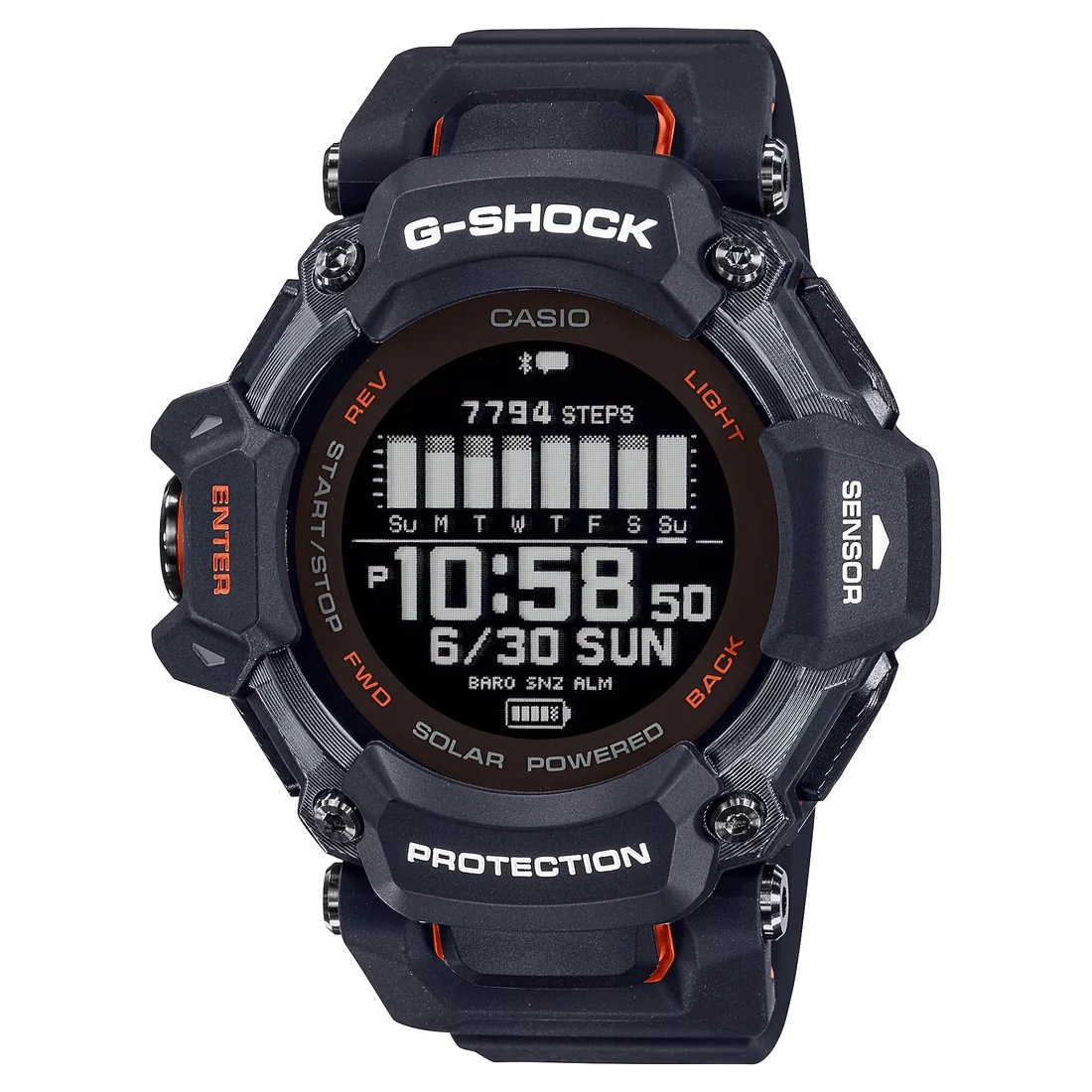 Orologio G-Shock con GPS GBD-H2000-1AER nero e rosso