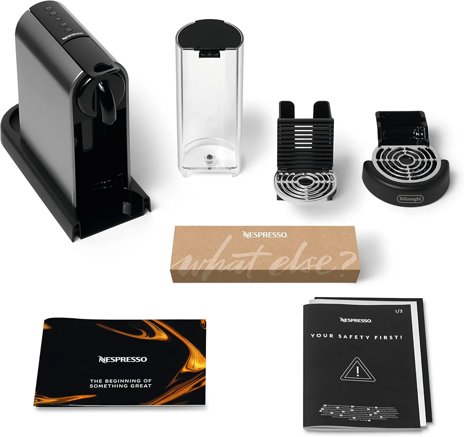 Nespresso De'Longhi EN267.BAE Citiz koffiezetapparaat met melkopschuimer, energiebesparende functie, 1710W, 1 liter, 37.2 x 21.8 x 27.7 cm, zwart