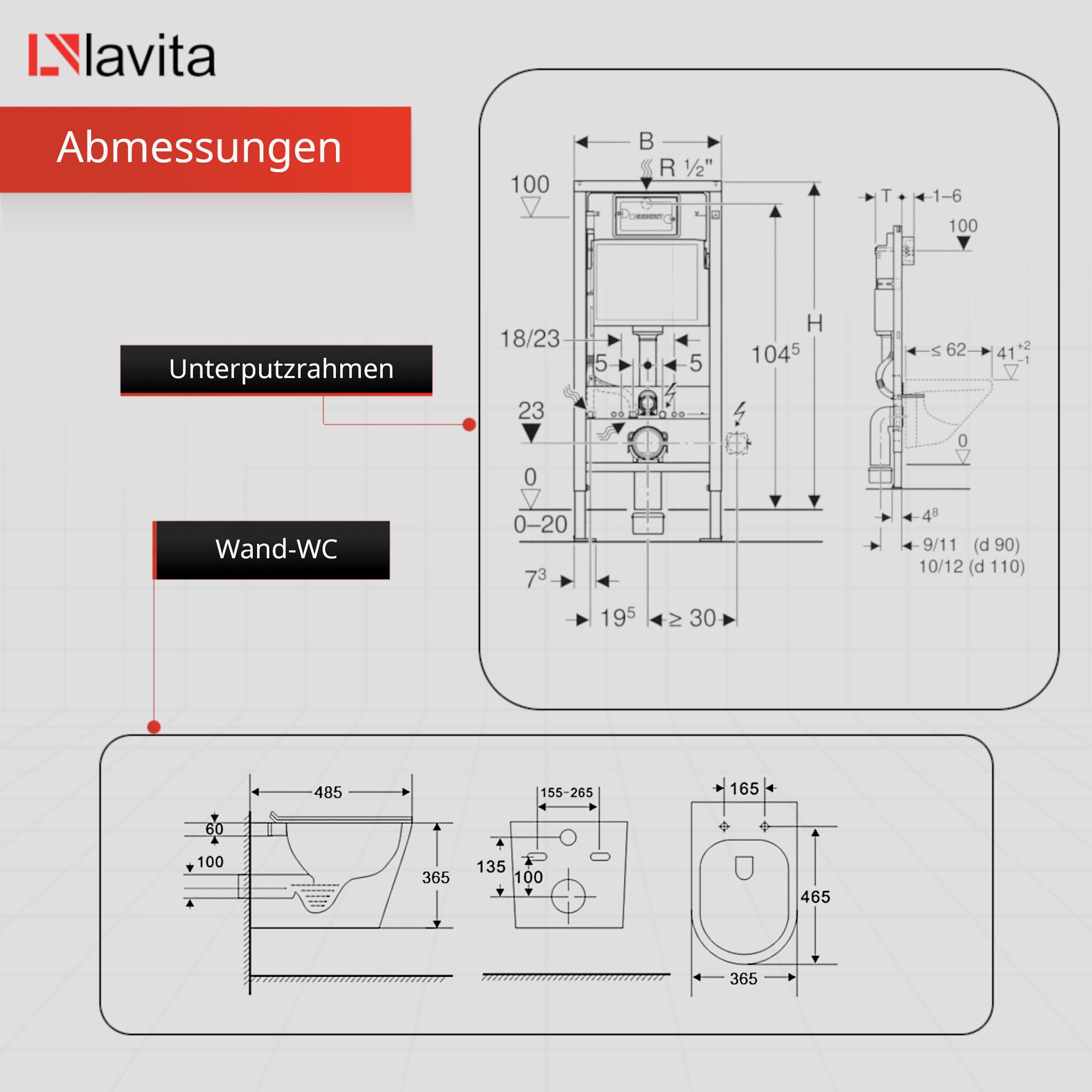 Lavita Duofix Basic Vorwandelement WC Dalia weiß spülrandlos Tornado Spülsystem Sitz Absenkautomatik Delta 25