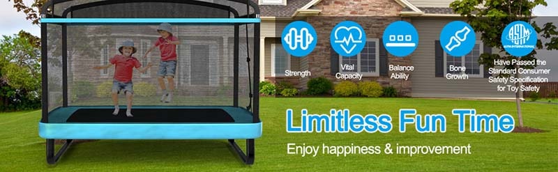 Eletriclife 6 Feet Kids Entertaining Trampoline with Swing Safety Fence