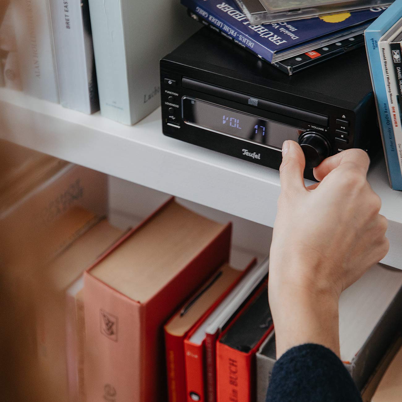 Mini-Stereo-Anlage mit Bluetooth DAB+ und CD-Player USB-Anschluss 2-Wege-Stereolautsprecher Fernbedienung Lautsprecherkabel