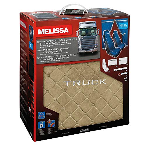 Lampa 98645 Melissa, Set Tende e coprisedili in Microfibra per Camion   Beige : Auto e Moto