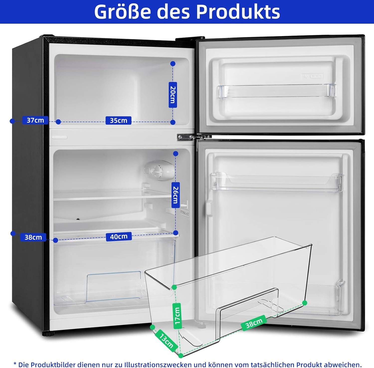 Kühl-/Gefrierkombination Table Top Kühlschrank
