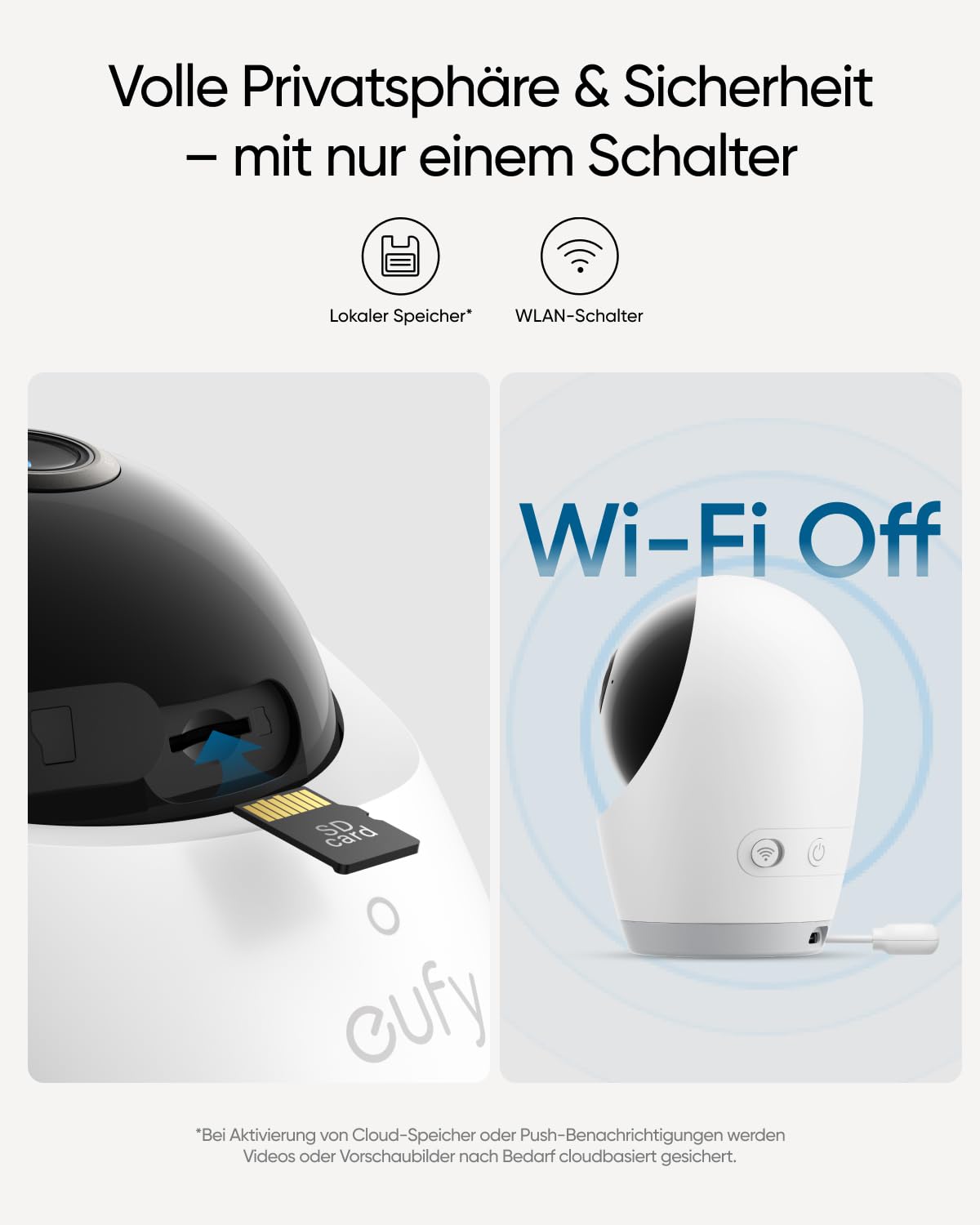 Babyphone mit Kamera E21 4K UHD 330° Schwenk 60° Neigung 8× Zoom Nachtsicht 5000 mAh Akku WLAN App
