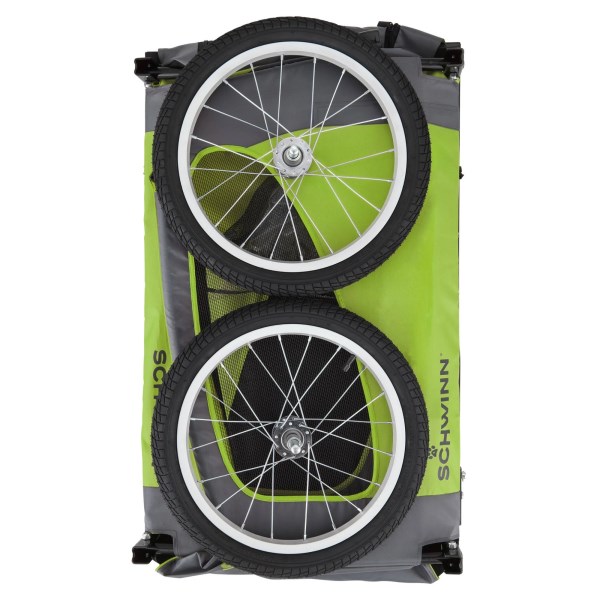 Schwinn Rascal Plus Bike Trailer for Dogs, X-Large, Green / Grey