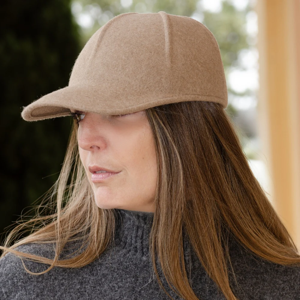 Felt Cap | 100% Wool | Adjustable Size | Cappuccino
