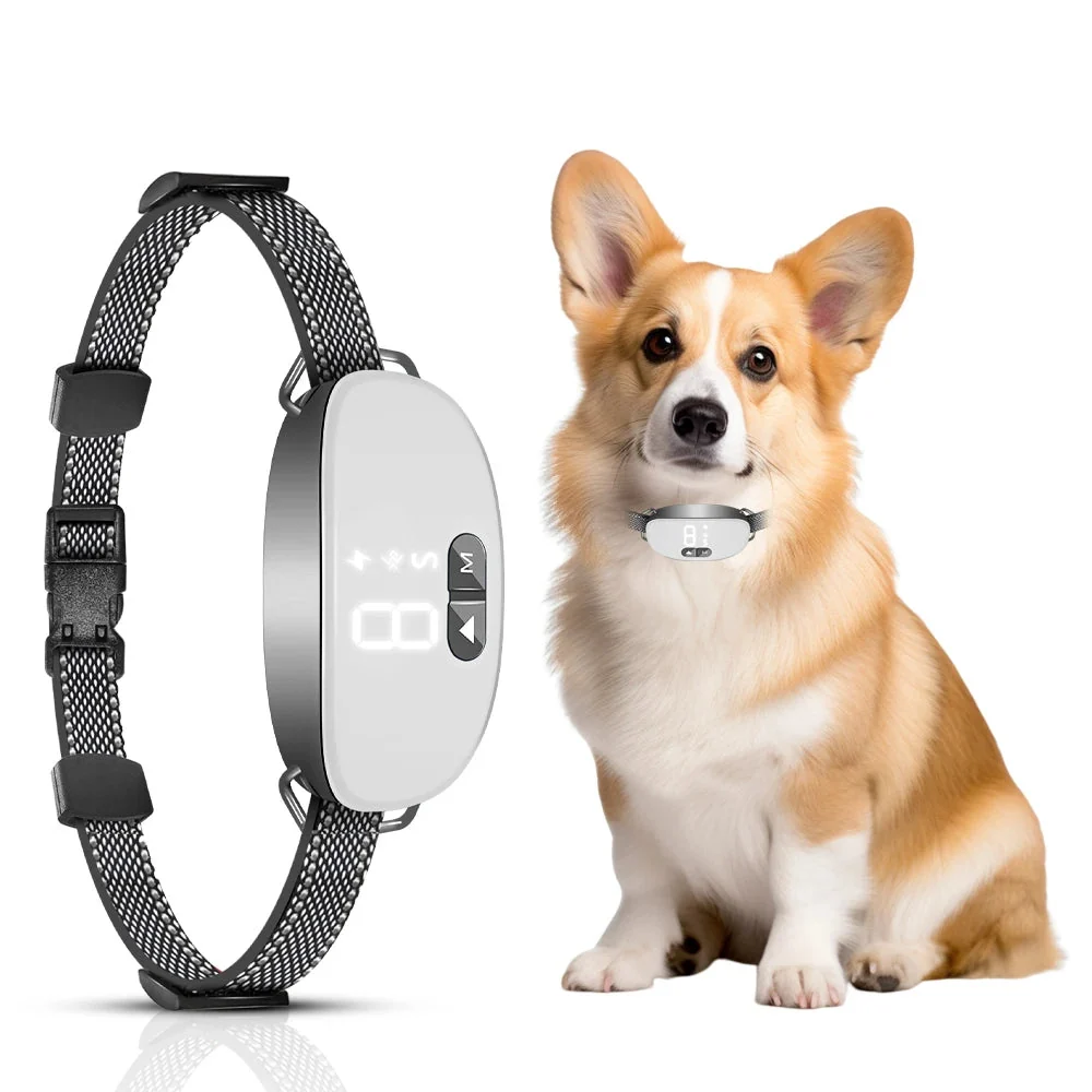 No-Shock Anti-Bark Dog Collar �C Beep & Vibration with Smart Detection & IP67 Waterproof