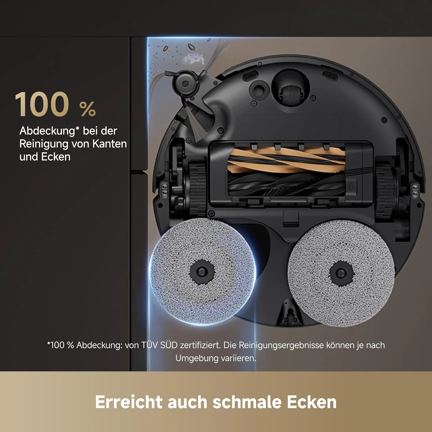 dreame X50 Master Staubsaugerroboter mit 24,9cm Basisstation, automatisches Nachfüllen und Entleeren, Nachlaufsystem, AI Hindernisvermeidung und 360° Navigation, 20.000 Pa