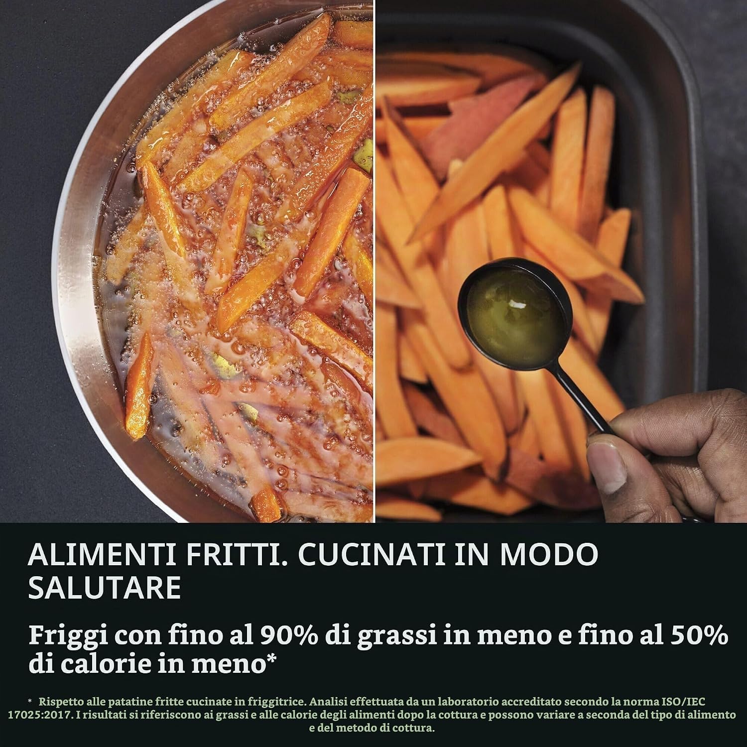 AEG Friggitrice ad aria calda a doppio cestello, 11 l, 2 scomparti per frittura parallela, cuocere grigliate, finestre e illuminazione interna, 8 programmi automatici, lavabile in lavastoviglie