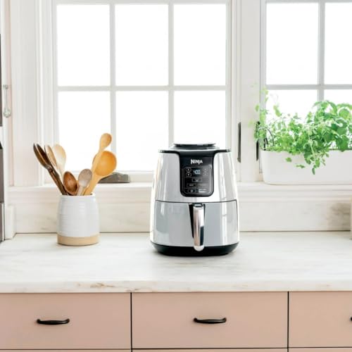 Ninja 4 Quart Air Fryer, Ceramic Coated, Multi Function (Air Fry, Reheat, Dehydrate), Fast Cooking, 75% Less Fat, Dishwasher Safe, White Color : Home & Kitchen