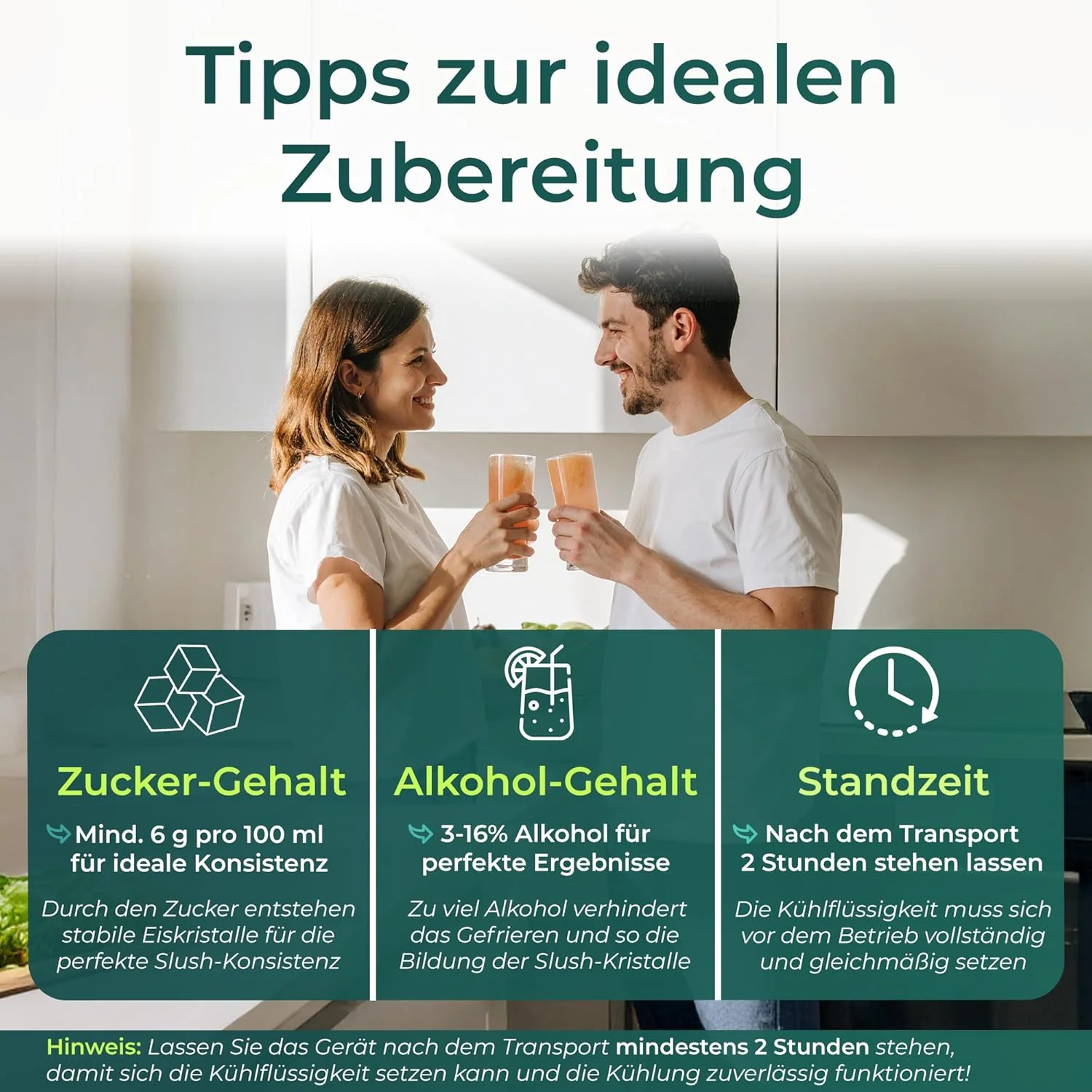 KLAMER Slush Maschine, mit 5 smarten Programmen: Slushie, Cocktail, Milchshake, Frappé, Wein, Automatische Reinigung, 2L Fassungsvolumen, Turbo Freeze, kein Eis erforderlich, mit digitalem Rezeptbuch