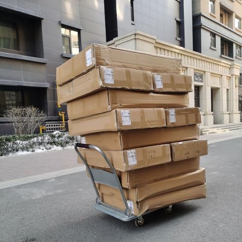 pieghevole Carrello Con Piattaforma,Per Carichi Pesanti Carrello In Acciaio Carrelli manuali pesanti della piattaforma industriale con ruote rotanti a 360°,magazzino garage, carico 500kg : Amazon.it: Commercio, Industria e Scienza