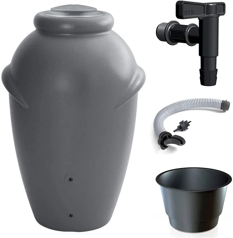 Contenitore per acqua piovana, barile per acqua piovana, barile per acqua piovana AQUA CAN, barile per acqua piovana GRIGIO 210L