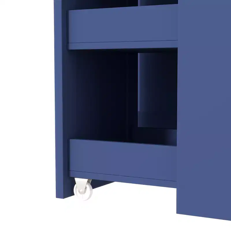 Kitchen Pantry Cabinet with Hutch and Pull-Out Side Cabinet