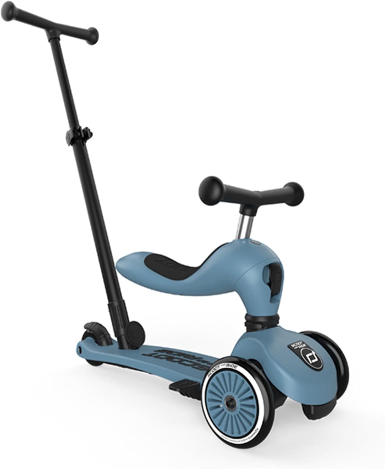 Scoot & Ride Highwaykick 1 Push and Go Kickboard con sedile, scooter 2 in 1, con manubrio a partire da 1 2 anni, regolabile in altezza, senza attrezzi