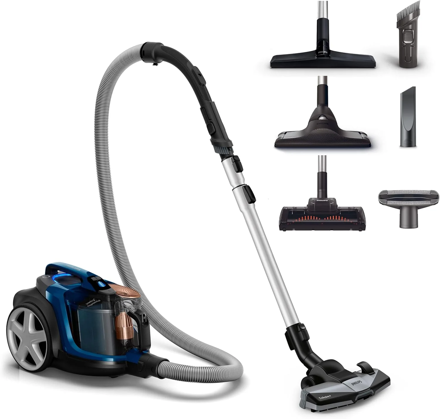 Philips PowerPro Expert Beutelloser Staubsauger – Kompakt, 900-W-Motor, PowerCyclone 8 Technologie für starke Saugleistung, Multi-Oberflächen-Reinigung, Allergy Lock, Super Turbo Bürste (FC9745/09)