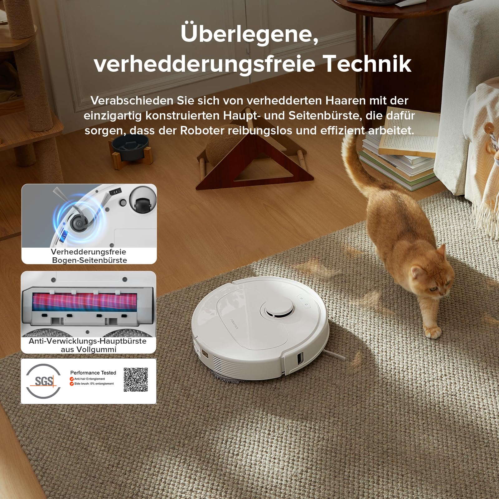 Saugroboter mit Wischfunktion QV 35A Set, 8.000 Pa Saugkraft und automatischer Absaugstation