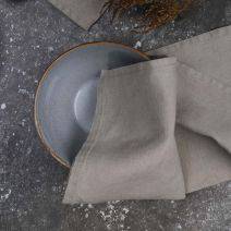 Linen Taupe Plain Edge Napkins