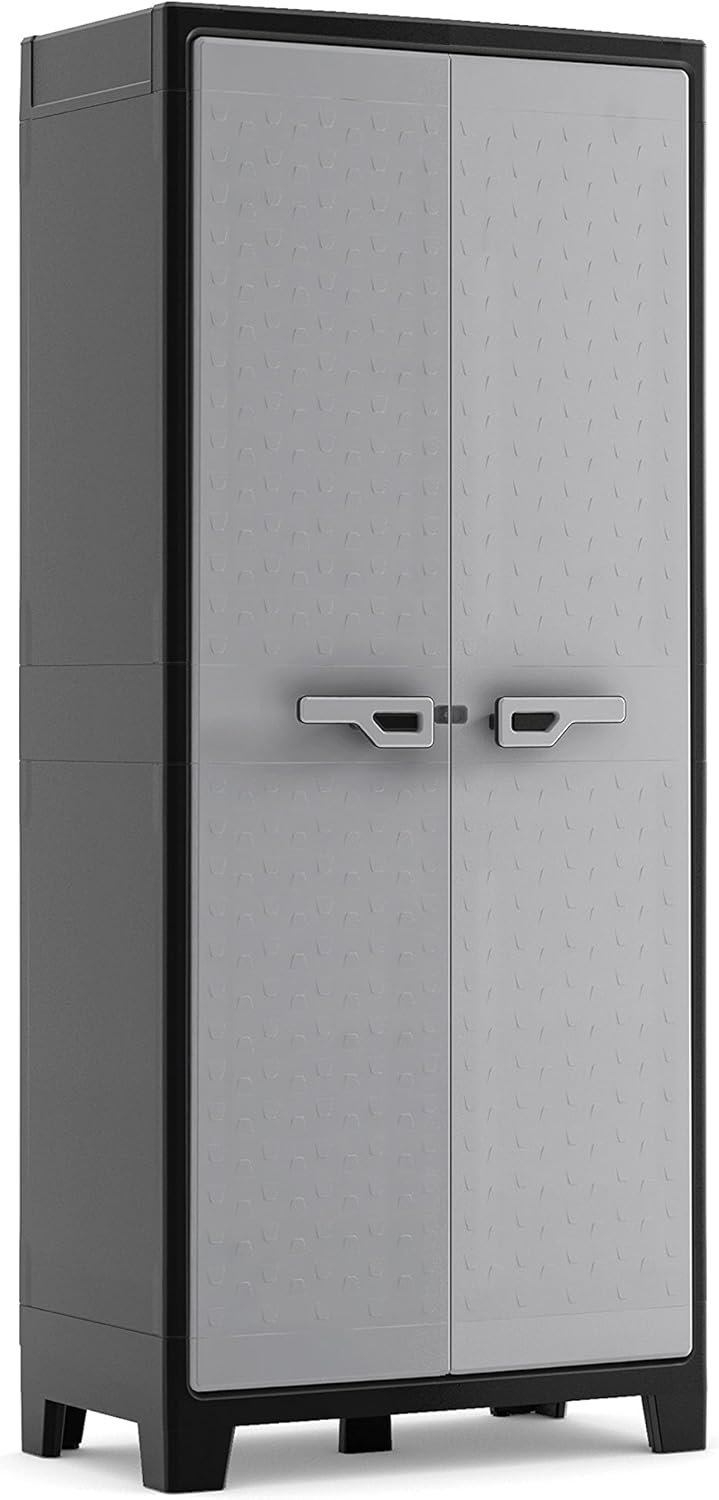 Keter Armadio Alto Titan con Ripiani Regolabili, da interno ed esterno, 80 x 44 x 182 cm