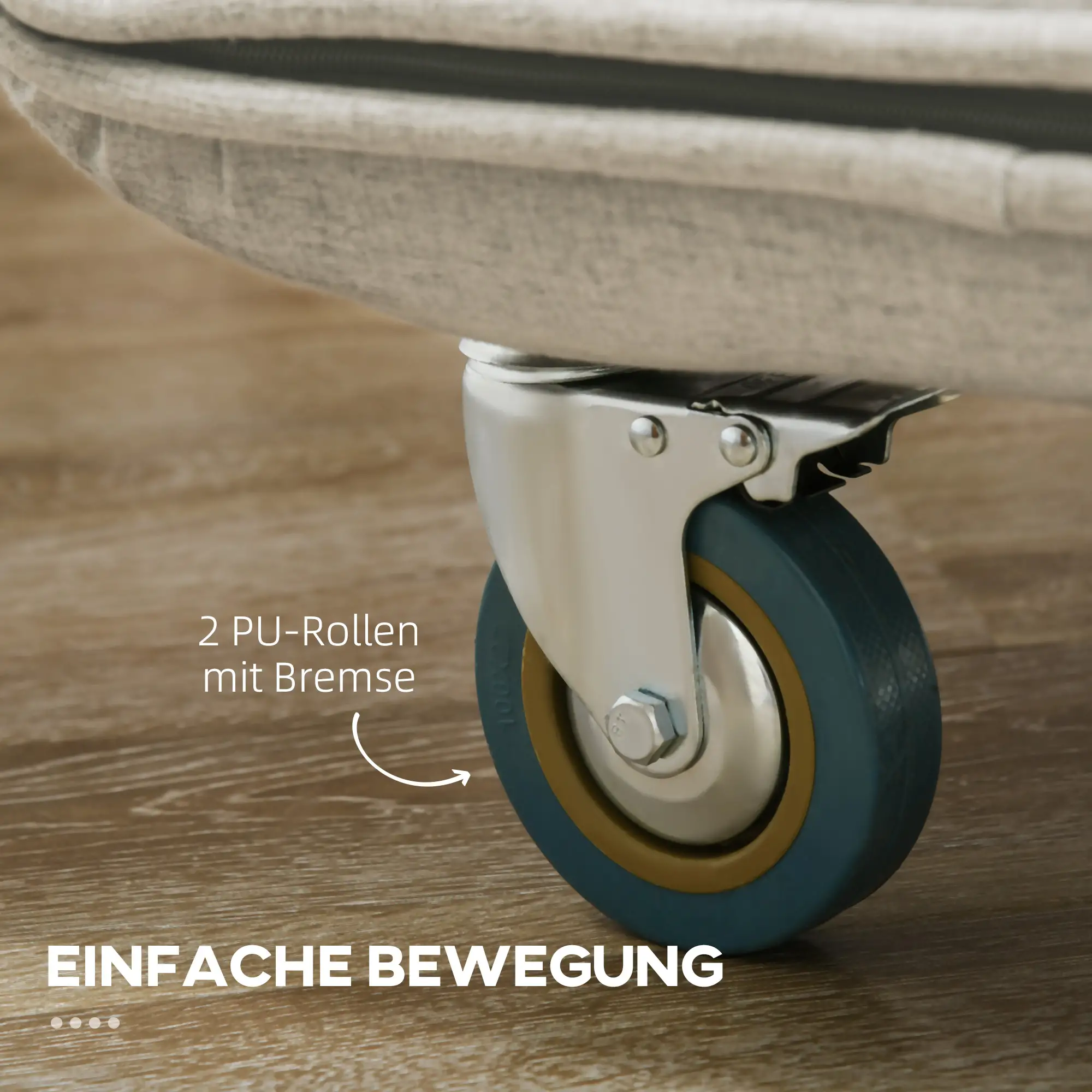 HOMCOM Schlafsessel mit Bettfunktion 3-fach verstellbar mit Rollen