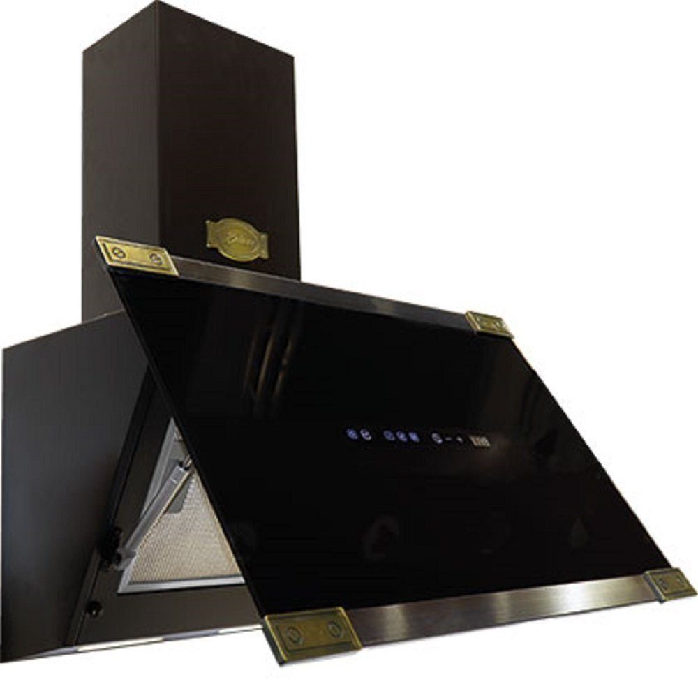 Wandhaube AT 9445 AD ECO Dunstabzugshaube 90 cm, Schwarz Glas