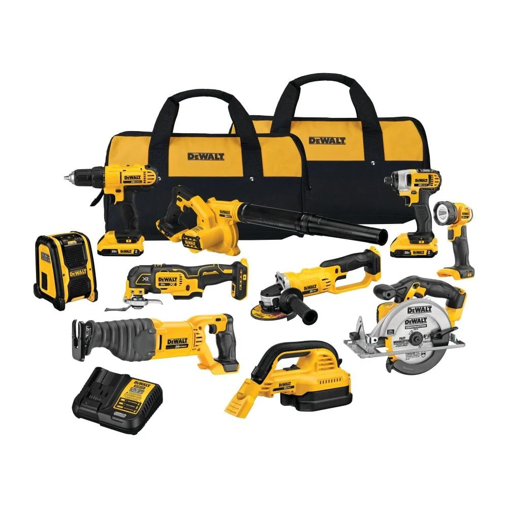 2025 DEWALT 20V MAX 10-piece tool combination set DCK1020D2 by DEWALT