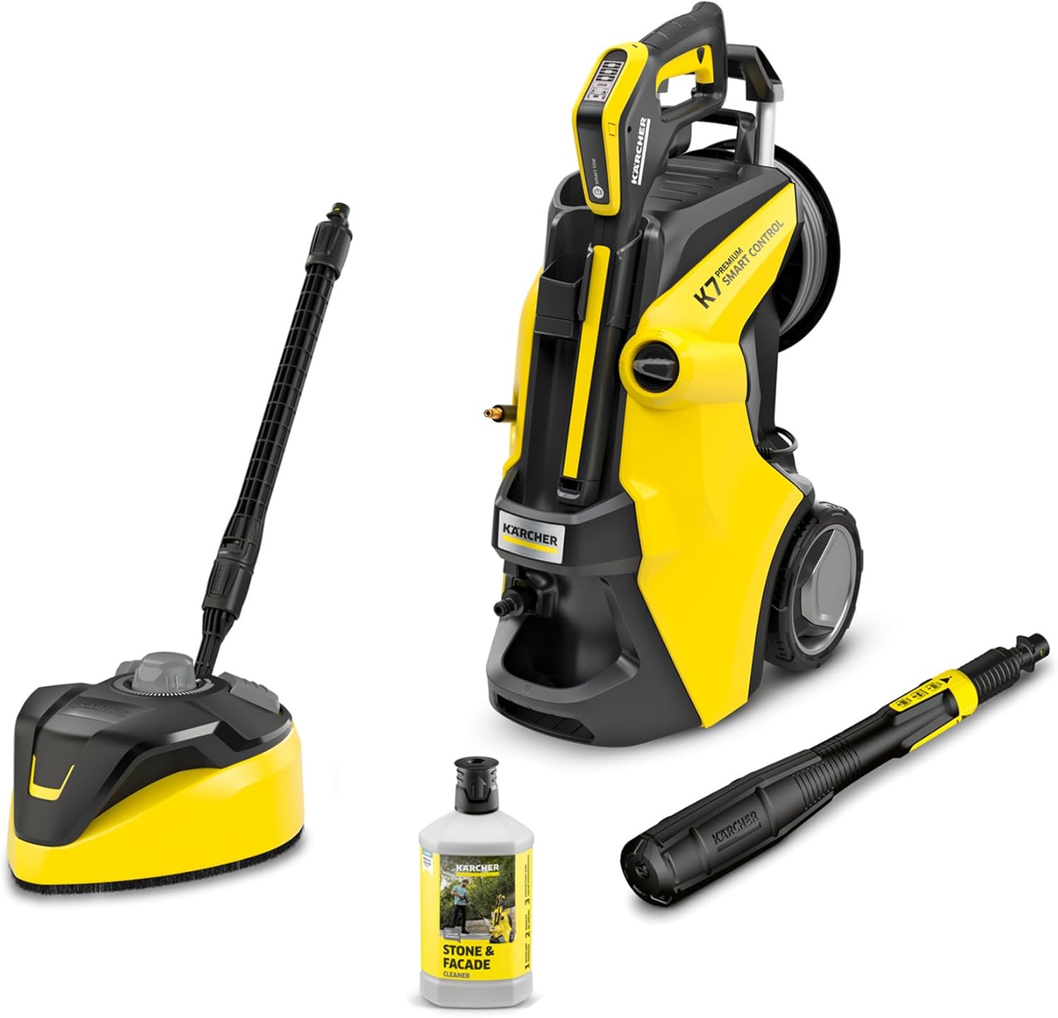 Kärcher Hochdruckreiniger K 7 Premium Power Flex, Druck: max. 180 bar, Fördermenge: 600 l/h, Flächenleistung: 60 m²/h, Gewicht: 17,9 kg, Flex-Hochdruckschlauch, Dreckfräser, Strahlrohr