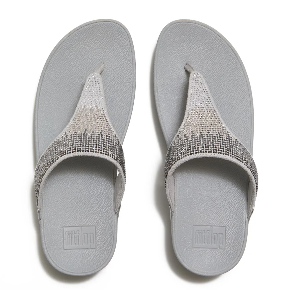 FitFlop Lulu Ombre-Glitzer Silver Zehensteg
