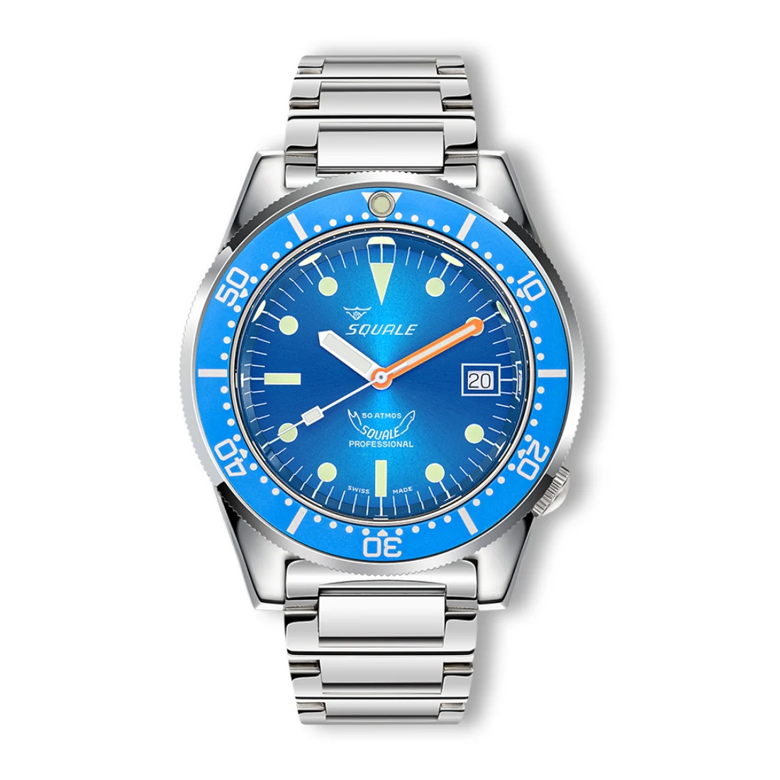 Orologio Squale 1521 diver 500mt blu acciaio lucido 1521OCN.SQ20L