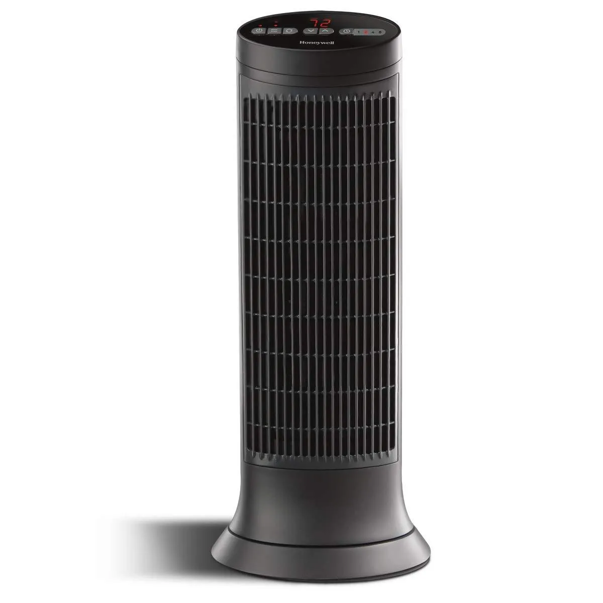 Digital Ceramic Tower Heater, 750 1500W, Programmable Thermostat, Black, Cool Touch Housing