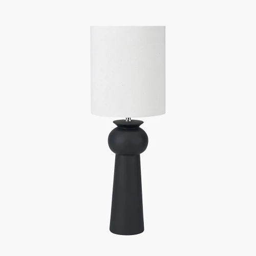 Sloane Black Ceramic Table Lamp + Shade