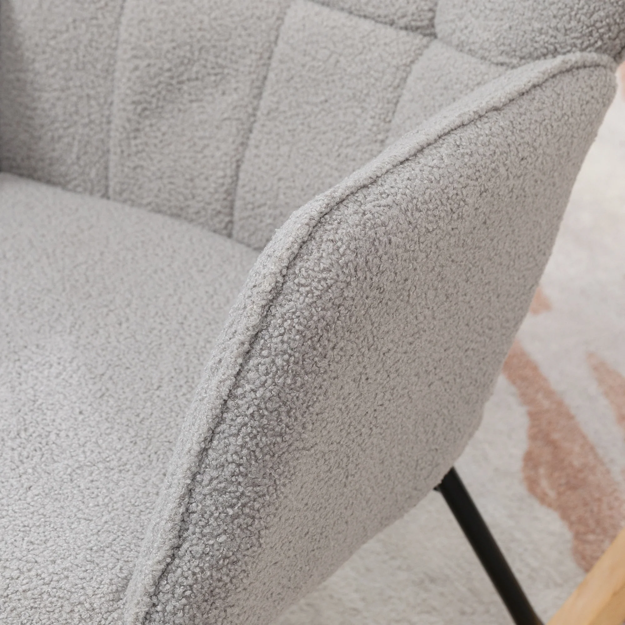 HOMCOM Schaukelstuhl Wohnzimmer Schwingsessel elegant gemütlich