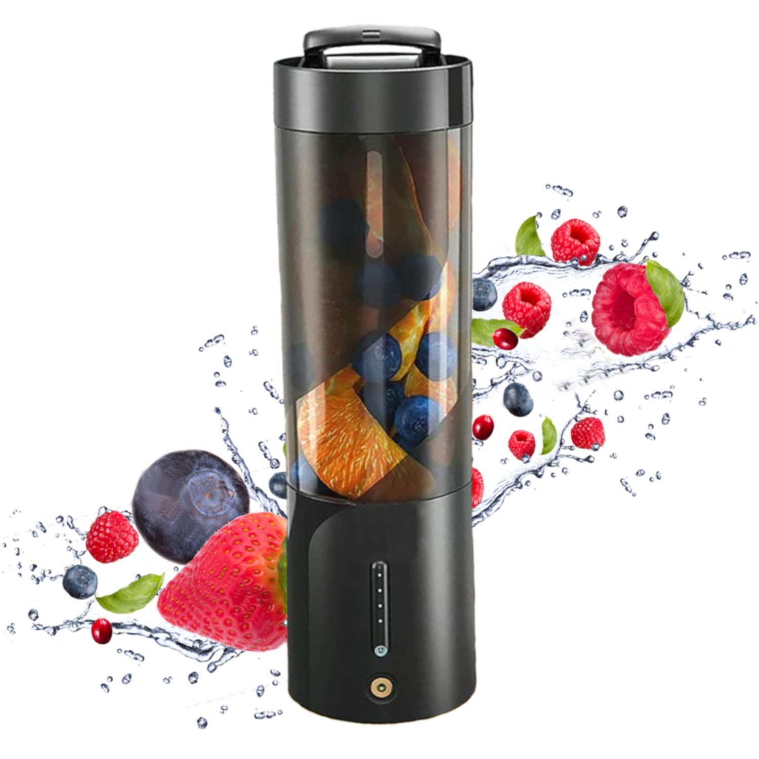 Akku-Smoothie-Maker Tragbarer Standmixer 4000mAh Akku & 6 Edelstahl-Klingen, BPA-frei