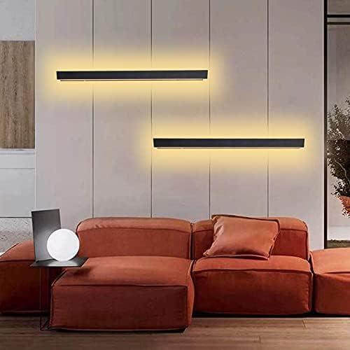 Wandleuchte, LED-Wandleuchten, 120 cm lang, warmweißes Licht, Innenbeleuchtung, schwarz(80cm)