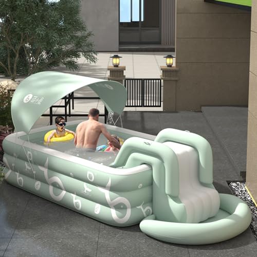Ergocar Piscina Estiva La Piscina Gonfiabile All'Aperto è Dotata Di Scivolo Incorporato. Piscine Fuori Terra Per Bambini e Adulti. Piscina Ricreativa Per l'Intrattenimento Familiare : Amazon.it: Giochi e giocattoli