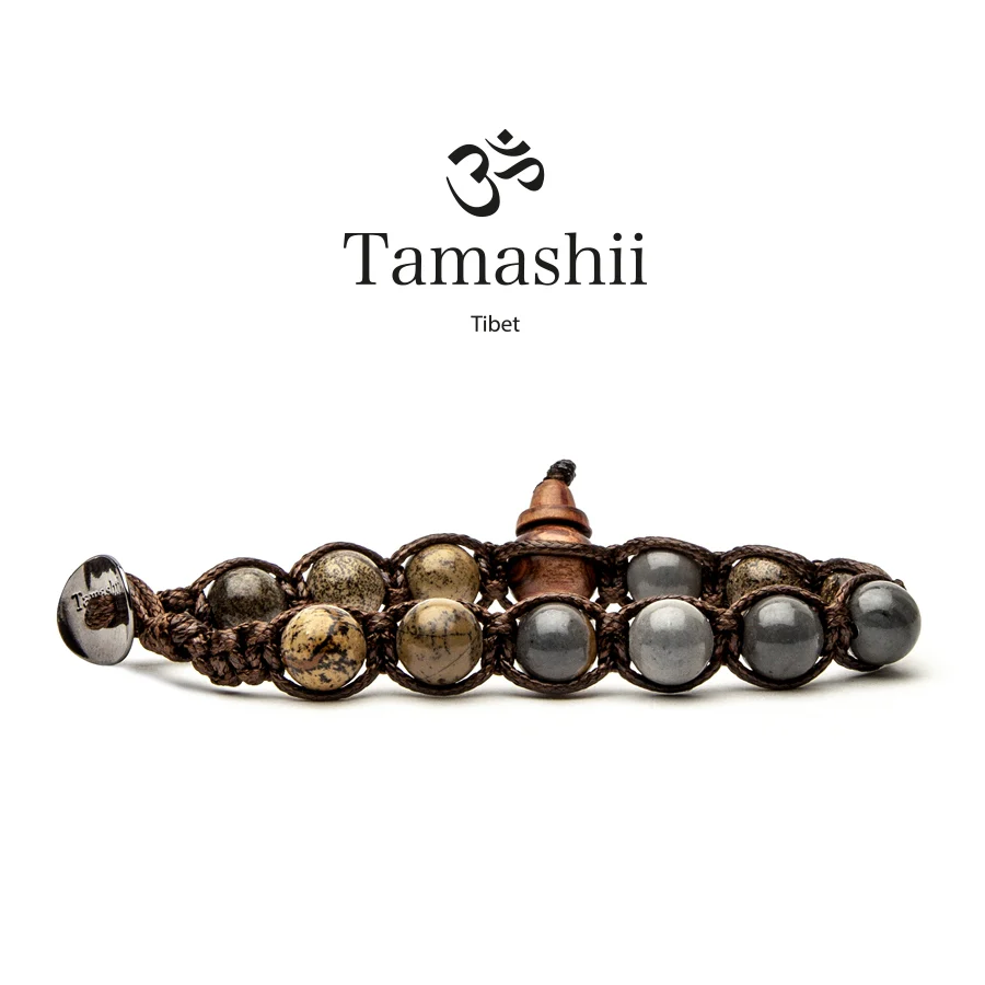 Bracciale Tamashii BHS900-217 a un giro da 8mm in pietra del Nepal