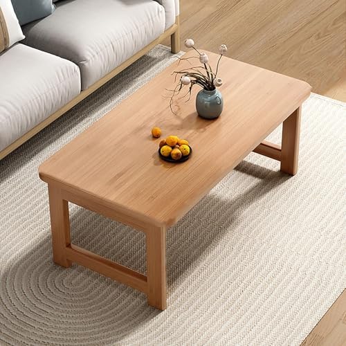 Tavolino da caffè moderno pieghevole rettangolare in legno, non necessita di montaggio, versatile per soggiorno, camera da letto, balcone, design salvaspazio