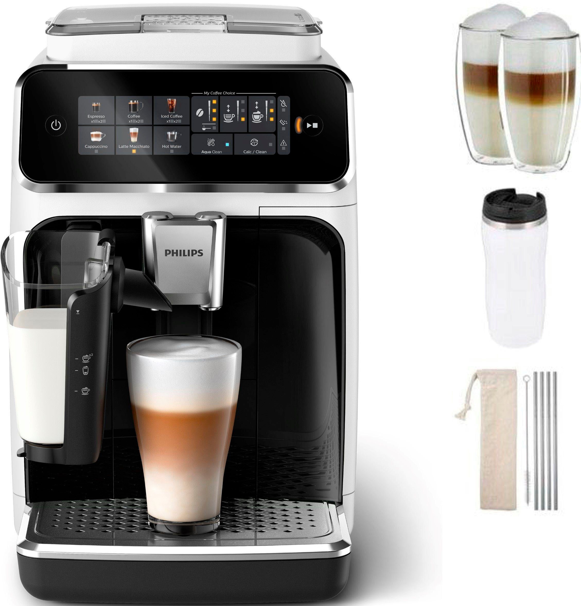 Kaffeevollautomat EP3343/50 3300 Series, 6 Getränke (heiß oder eisgekühlt)
