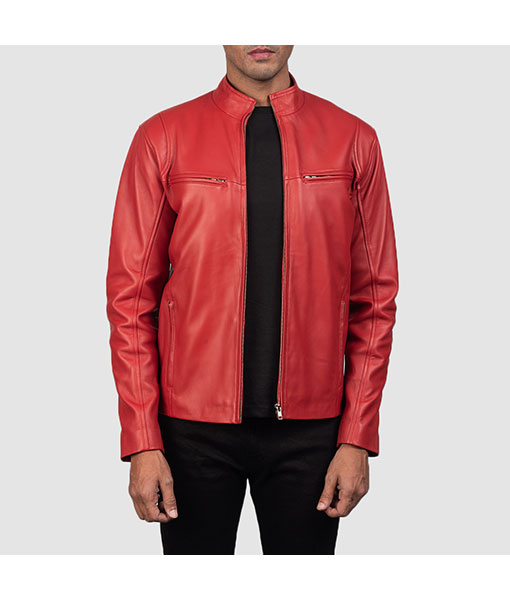 Mens Red Leather Jacket