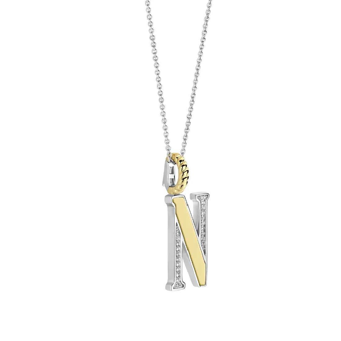Collana Ti Sento Milano pendente iniziale N argento 6840ZY_N