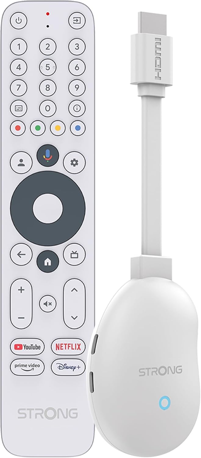 STRONG Leap-UNA Stick Streaming Android TV, Wi-Fi, Chromecast Integrato, TV Box Android 11, Assistente Google, HDR10+, Dolby Audio & Dolby Vision, Google Play, Netflix, YouTube