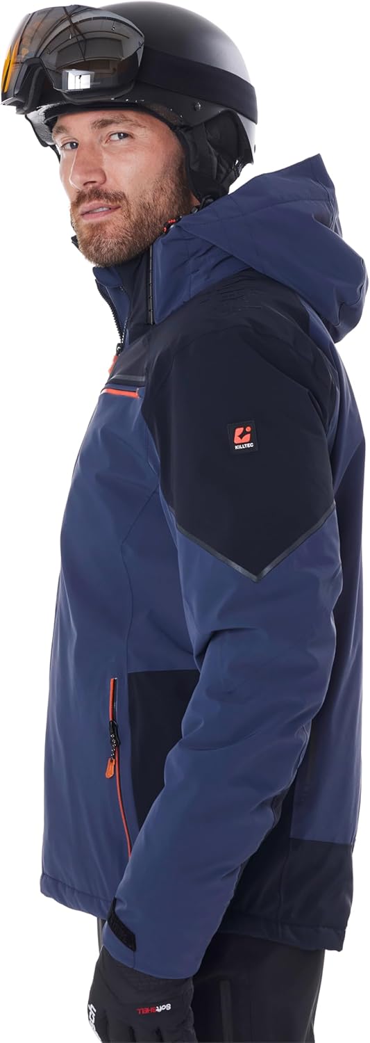 Killtec Herren Ksw 51 Mn Ski Jckt Skijacke/Funktionsjacke mit abzipbarer Kapuze, Schneefang und Unterarmventilation