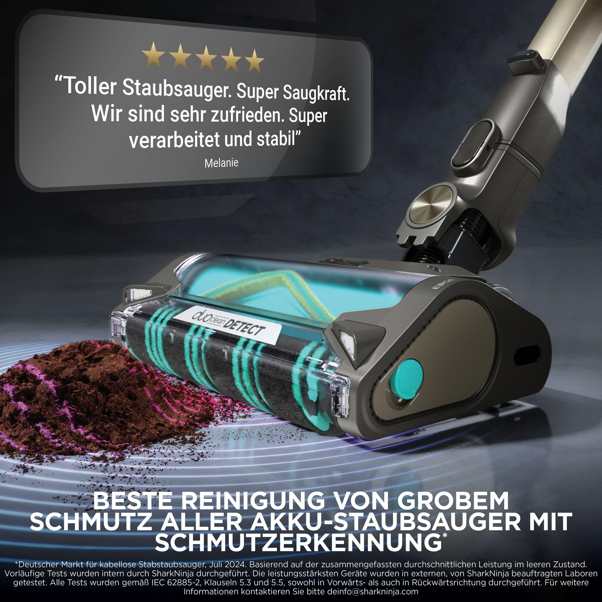 Akku-Staubsauger mit Absaugstation PowerDetect Clean & Empty, 380 W, 70 Min. Laufzeit, HEPA-Filter, Anti Hair Wrap, inkl. Tierhaaraufsatz und
