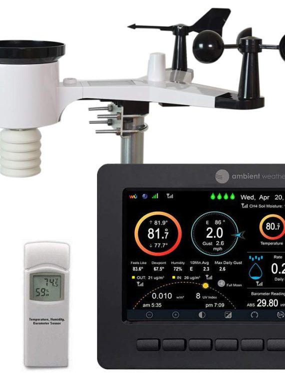 Ambient Weather WS 2000 Smart Weather Station with WiFi, Remote Monitoring & Alerts, Advanced Console & Sensor Array