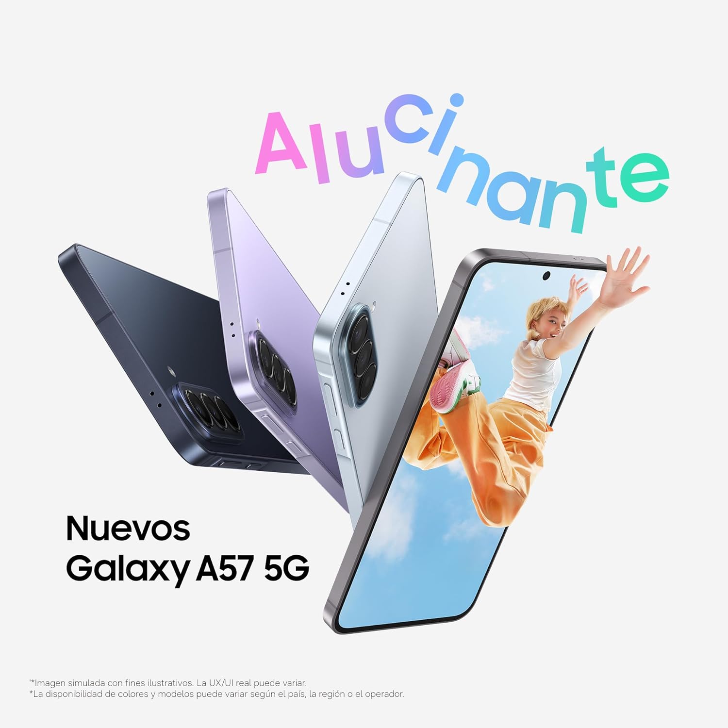 Samsung Galaxy A57 5G, 512GB, Móvil Fino con IA, 8GB, Gran Angular 50MP, Autonomía 2 Días, Batería 5000mAh, IP68, Garantía del Fabricante 3 Años + 1 Año Extra, Color Lila (Versión Española)
