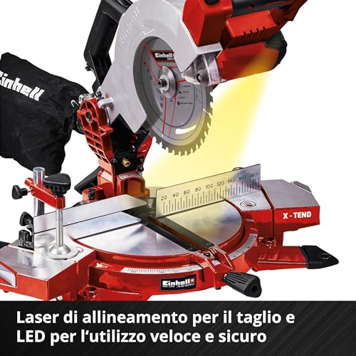 Einhell Troncatrice TE MS 18/210 Li   Solo Power X Change (Li Ion, 18 V, 3000/min, lama in metallo duro, senza batteria e caricabatteria) : Amazon.it: Fai da te