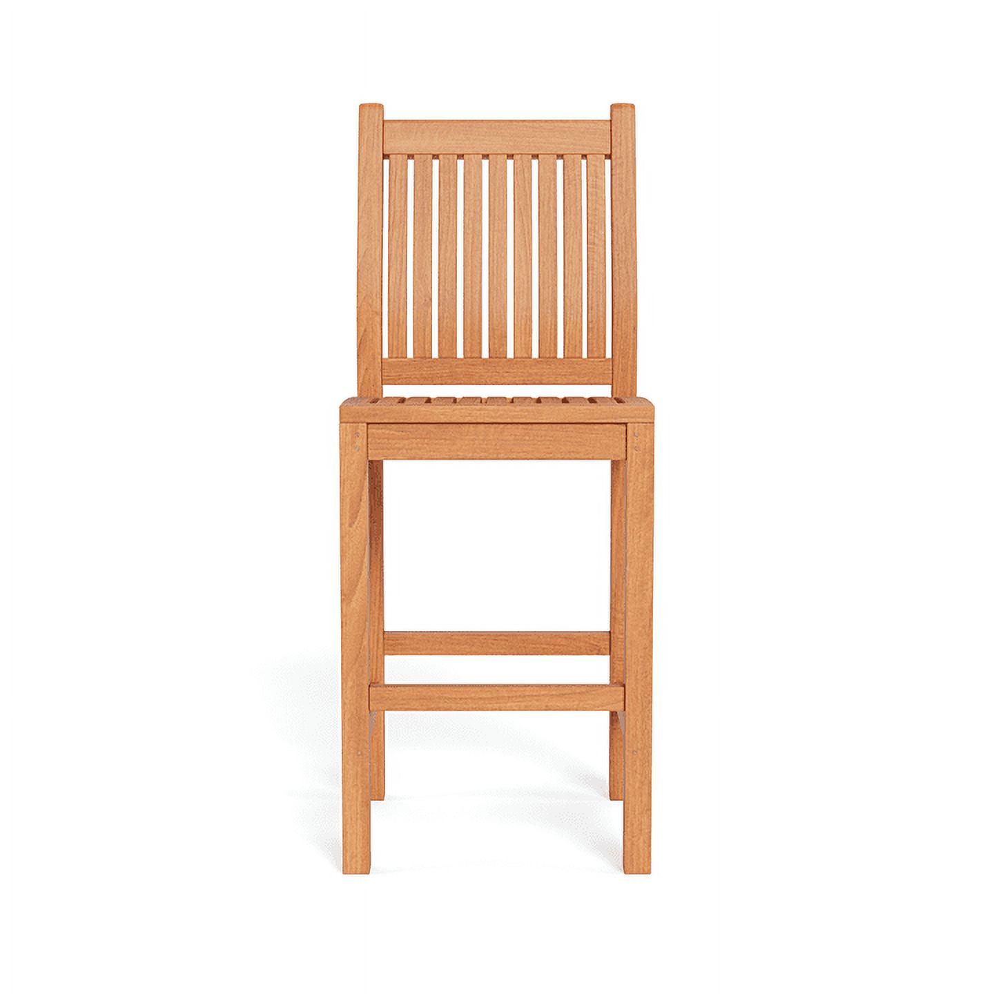 Tortuga Outdoor Jakarta Teak Bar Chair Set of 2 – Durable, Eco-Friendly, Smooth Finish