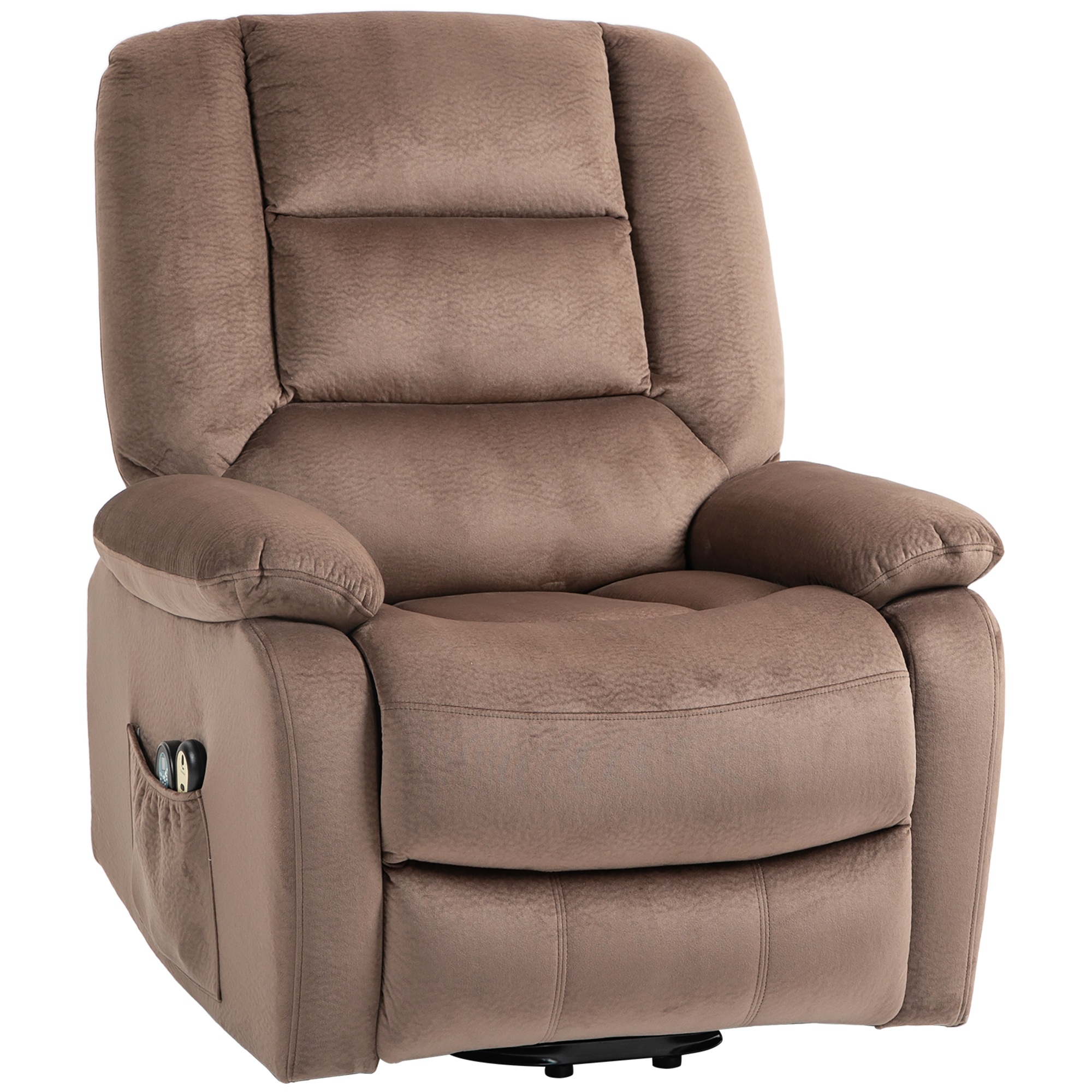 HOMCOM Aufstehsessel mit Massagefunktion, 90x93x110cm, Braun